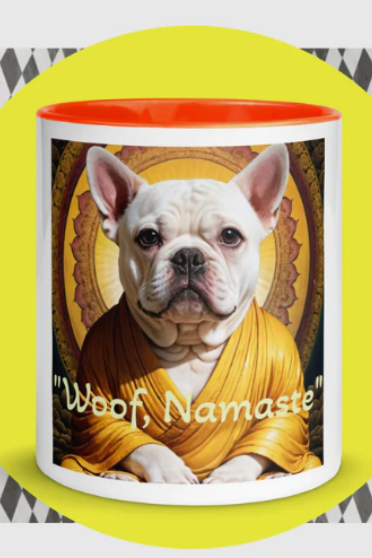 Dog Namaste with Color Inside