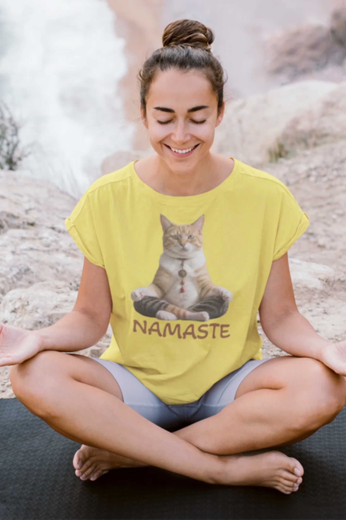 Namaste Cat Unisex t-shirt